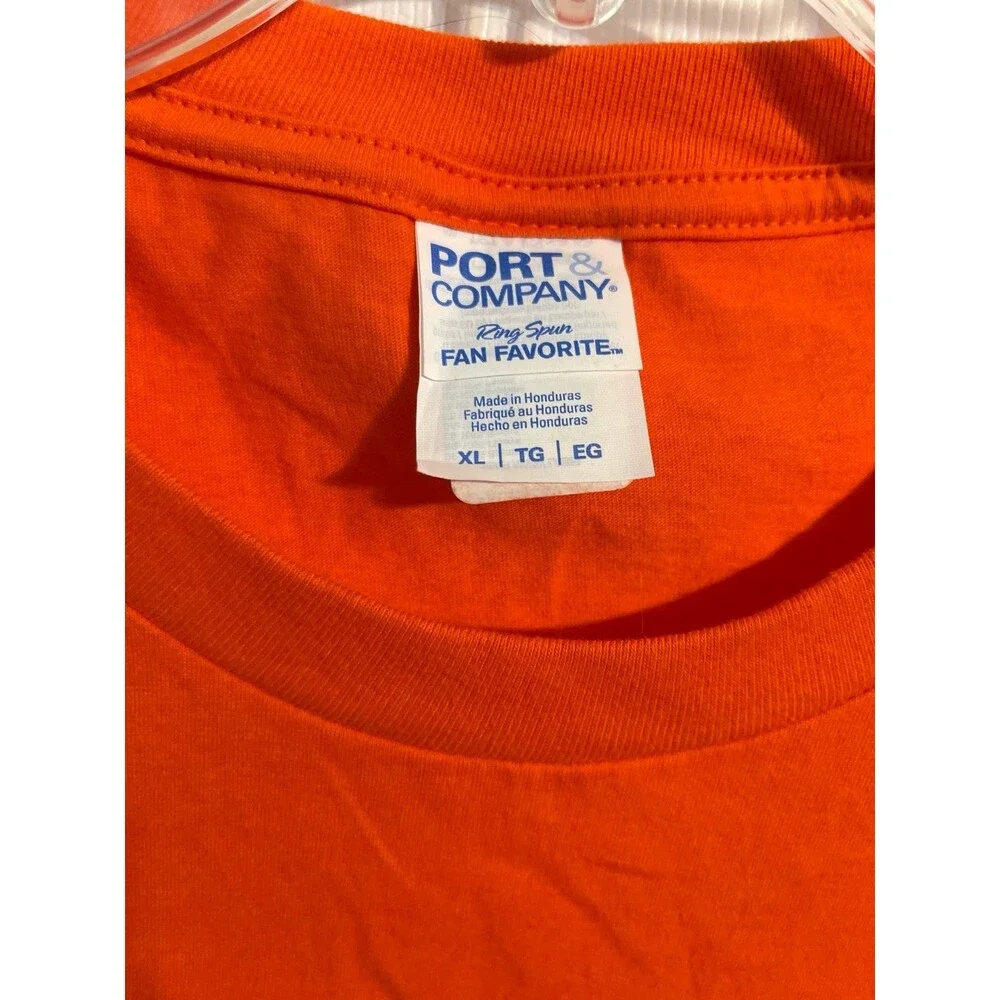 Port & Company “Small Town Strong” Orange T Shirt Size XL New Without Tag